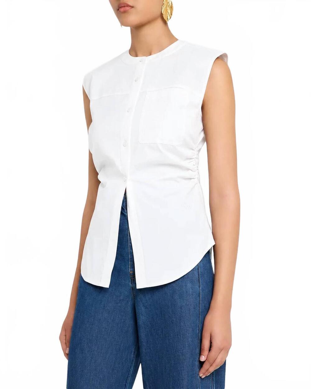 NEW VERONICA BEARD harini sleeveless top in white